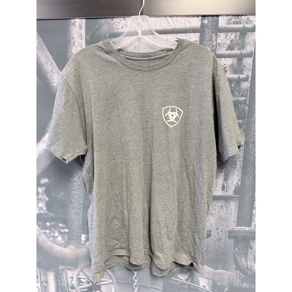 Ariat Other - Ariat T Shirt Mens Large Gray Red White Blue USA Graphic Short Sleeve Country